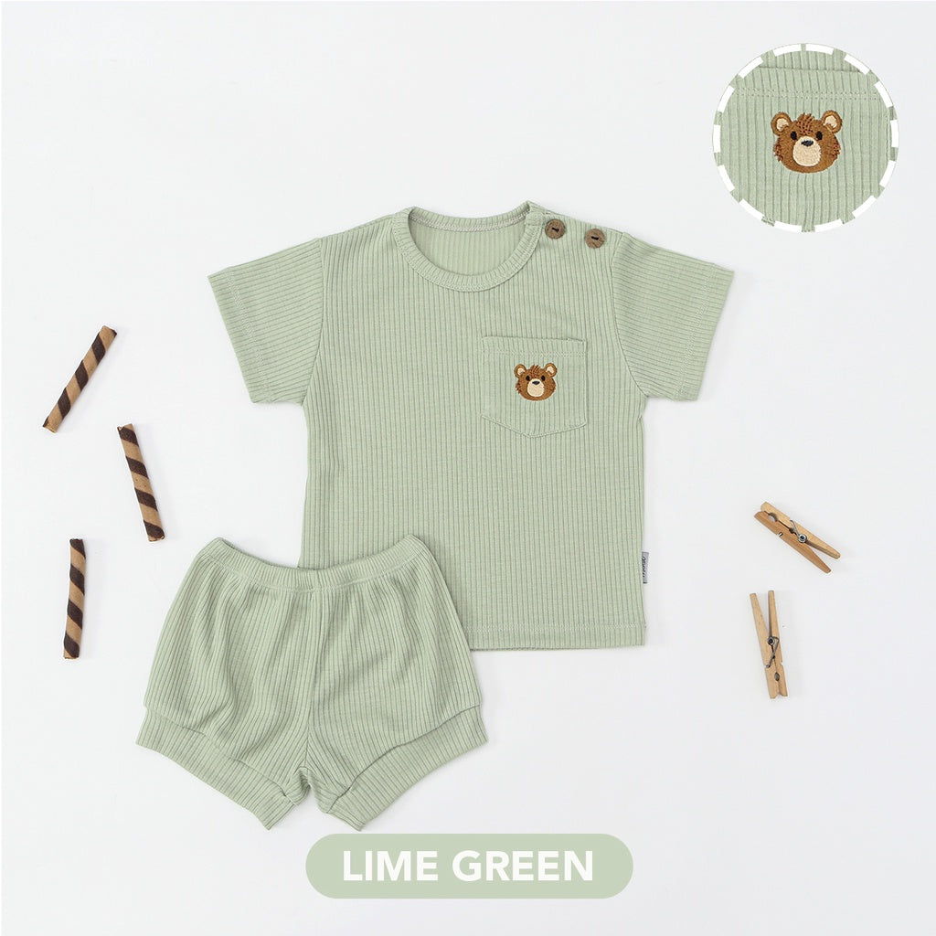Mooi Setelan Anak Unisex Niki Rib Set