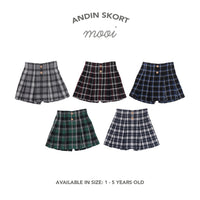 Mooi Rok Anak Perempuan Flanel Andin Skort