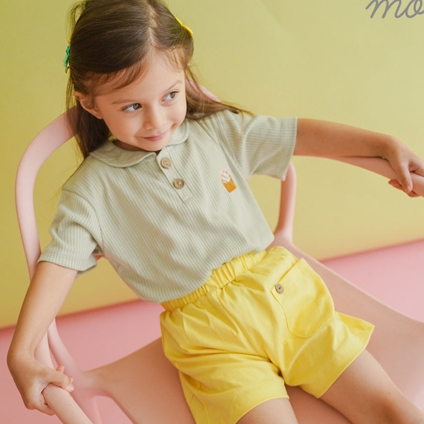 Mooi Atasan Anak Perempuan Laura Rib Top