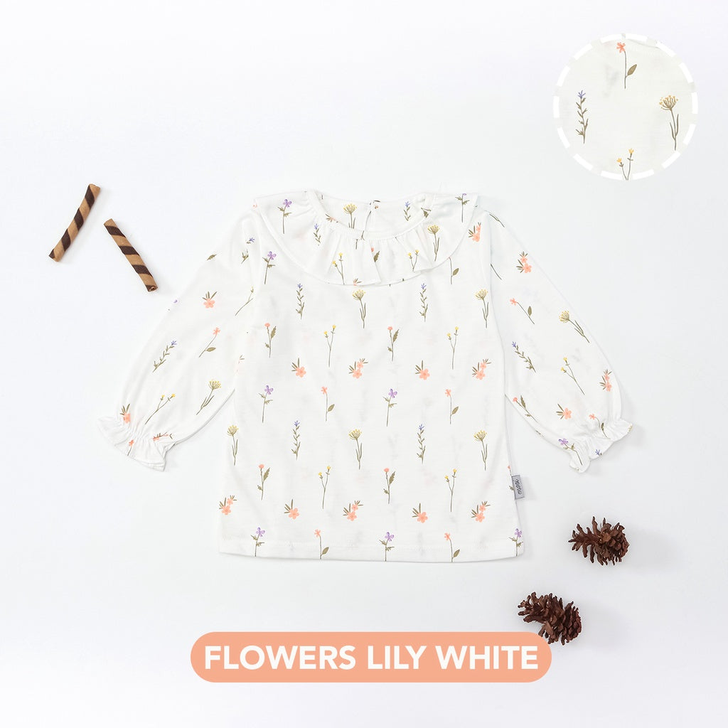 Mooi Atasan Anak Perempuan Erica Ruffle Blouse