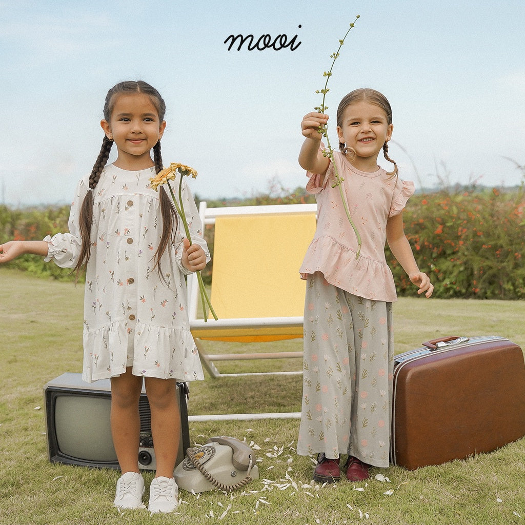Mooi Atasan Anak Perempuan Jasmine Ruffle Top