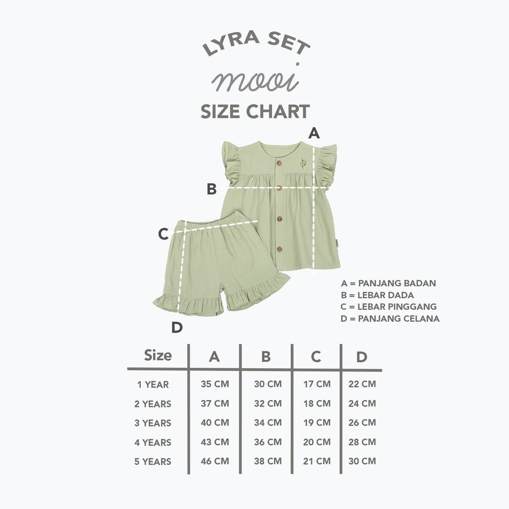 Mooi Setelan Anak Perempuan Lyra Set