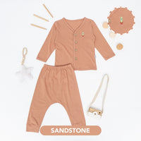 Mooi Setelan Panjang Bayi Long Button Set