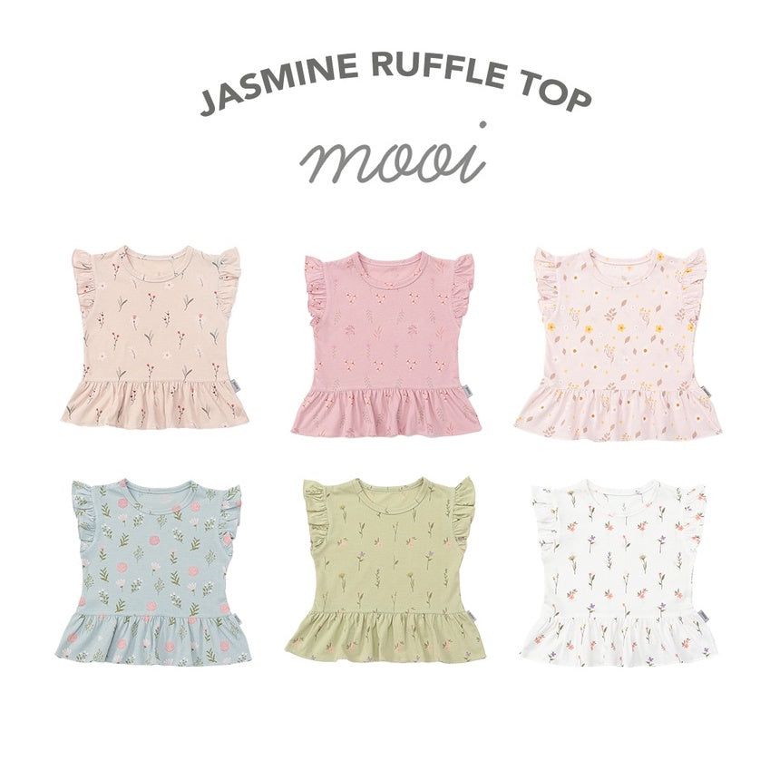 Mooi Atasan Anak Perempuan Jasmine Ruffle Top