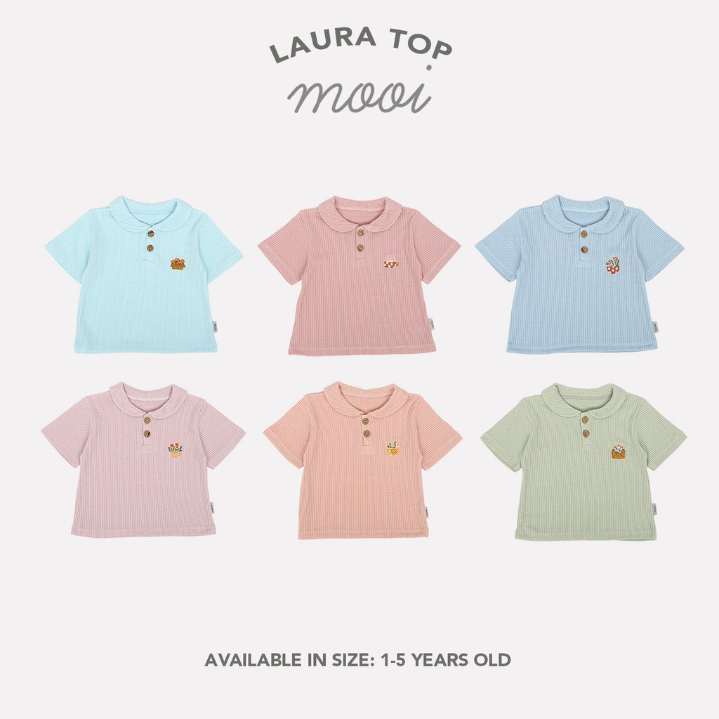 Mooi Atasan Anak Perempuan Laura Rib Top