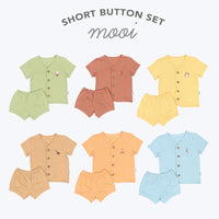 Mooi Setelan Pendek Bayi Short Button Set