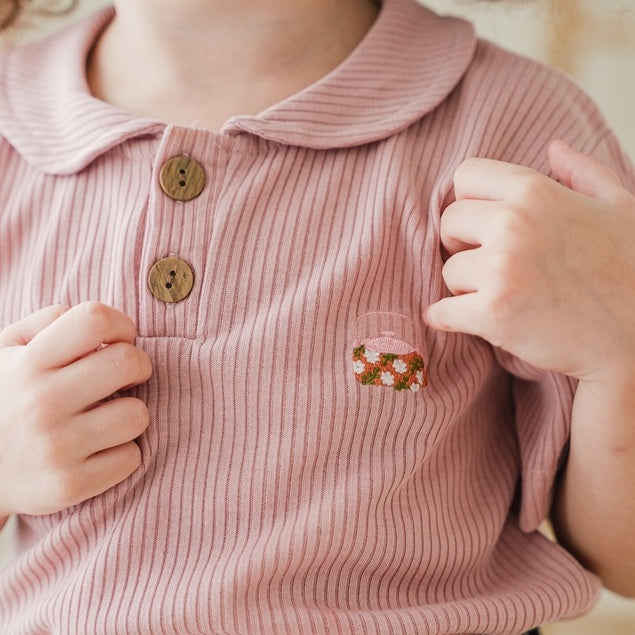 Mooi Atasan Anak Perempuan Laura Rib Top