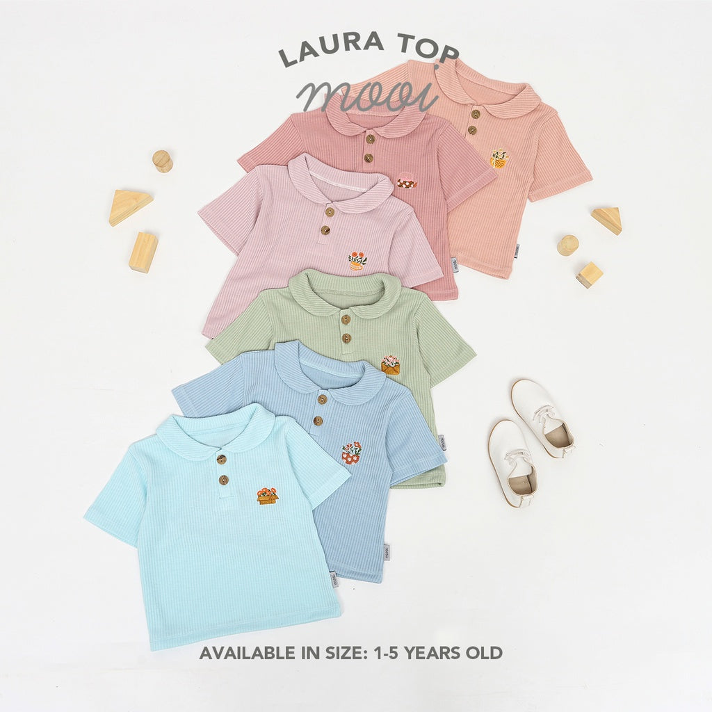 Mooi Atasan Anak Perempuan Laura Rib Top