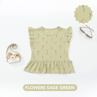 Mooi Atasan Anak Perempuan Jasmine Ruffle Top