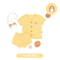 Mooi Setelan Pendek Bayi Short Button Set